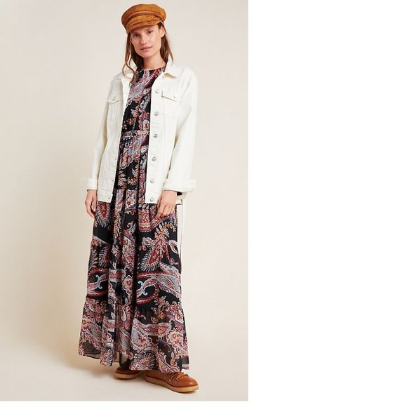 NEW Anthropologie Paisley Maxi Dress - Picture 2 of 6